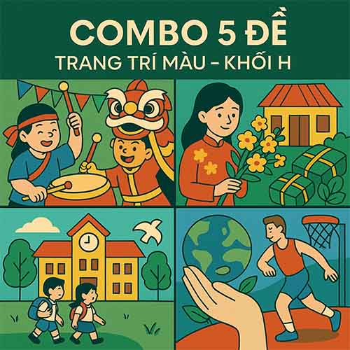 đề luyện thi vẽ trang trí màu khối H