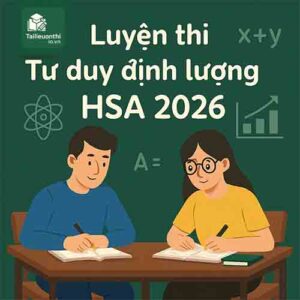 Ma trận đề Toán học (Tư duy định lượng) HSA 2026 kèm hướng dẫn ôn tập