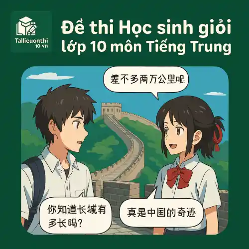 đề ôn thi bồi dưỡng học sinh giỏi lớp 10 môn Tiếng Trung cấp trường