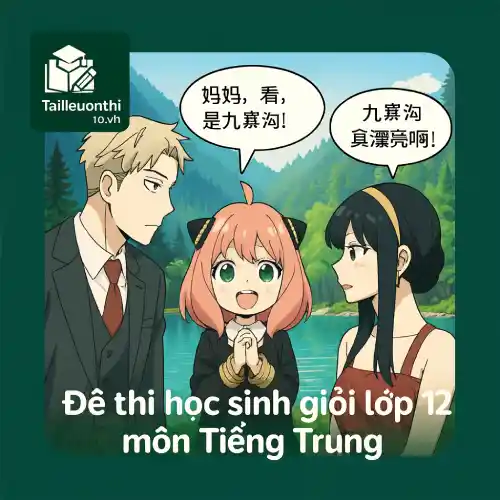 đề ôn thi bồi dưỡng học sinh giỏi lớp 12 môn Tiếng Trung cấp tỉnh/thành phố
