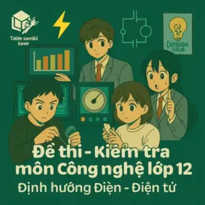 đề thi giữa học kì 2 môn Công nghệ Điện - Điện tử lớp 12