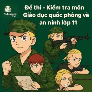 đề thi cuối học kì 2 (cuối năm) môn Giáo dục quốc phòng và an ninh lớp 11 chương trình mới