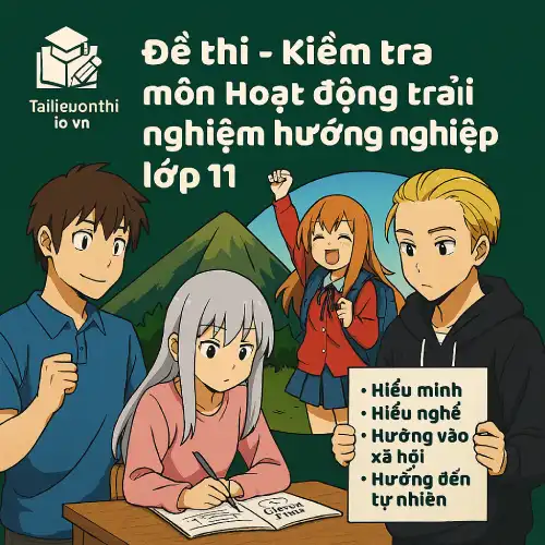 đề thi cuối học kì 2 (cuối năm) môn Hoạt động trải nghiệm - Hướng nghiệp lớp 11 chương trình mới